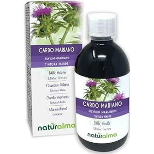 Mariadistel (silybum marianum) vruchten Alcoholvrije moedertinctuur Naturalma - Vloeibaar extract druppels 500 ml - Voedingssupplement - Veganistisch