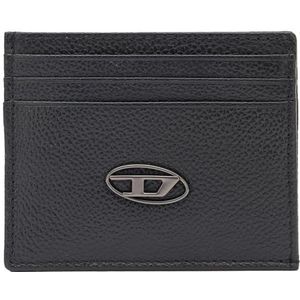 Diesel, Card case in grained leather Zwart, Heren, Maat:ONE Size