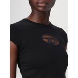 Diesel, Dames, Tops, Zwart, Maat: S Katoen,