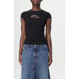 Diesel, Dames, Tops, Zwart, Maat: S Katoen,