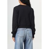 Diesel - Cropped Sweatshirt - Zwart - Katoen - Uitgesneden Logo