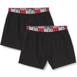 Set van 2 effen boxershorts DIESEL. Katoen materiaal. Maten L. Zwart kleur