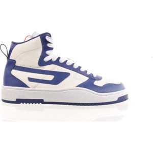 Diesel hoge sneaker Ukiyo V2 mid wit blauw
