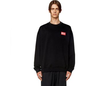 Diesel, Heren, Sweatshirts & Hoodies, Zwart, Maat: XL Katoen,