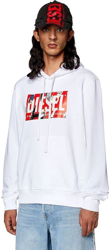 Diesel - Hoodie - Groen - Katoen - Reguliere Pasvorm