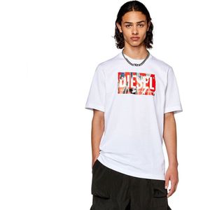 Diesel - T-Just-L13 - T-shirt - Wit - Heren - 100% Katoen