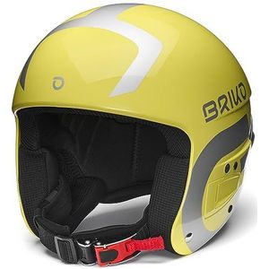 Briko, HELMET Unisex Volwassenen, Shiny Barberry Yellow-Oslo Gray, 52