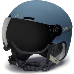 Briko, HELMET Uniseks volwassenen, mat lynch blauw-zilver zand, M