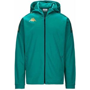 Kappa - Hoodie - Zwart - Polyester - Capuchon, Rits en Ritszakken