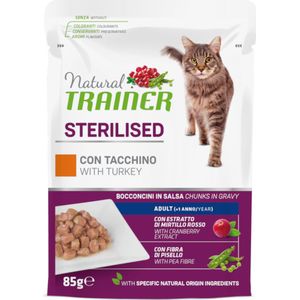 Natural Trainer Adult Sterilised  - 24 x 85 g Truthahn