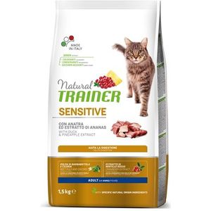 Trainer Sensitive No Gluten Nourriture pour chats adultes avec canard, 1,5 kg