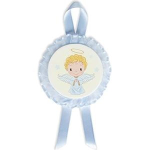 Medaillon engelkap. Perfect als cadeau voor geboorte of doop om op te hangen aan uw kinderwagen, kinderwagen of babykamer