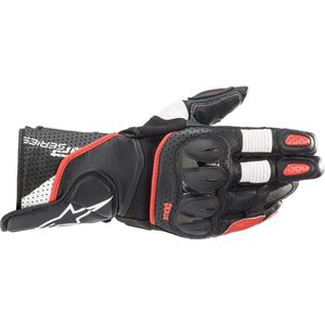 Alpinestars SP-2 V3, handschoenen, Zwart/Wit/Lichtrood, XL