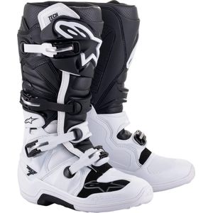 Alpinestars Tech 7 White Black Motorcycle Boots US Laars