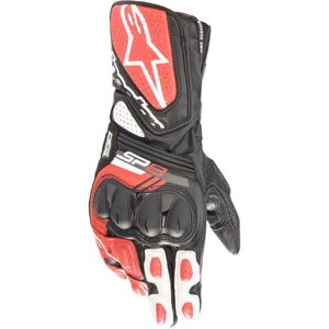 Motorhandschoenen Alpinestars Sp-8 V3 Zwart-Wit-Helder Rood