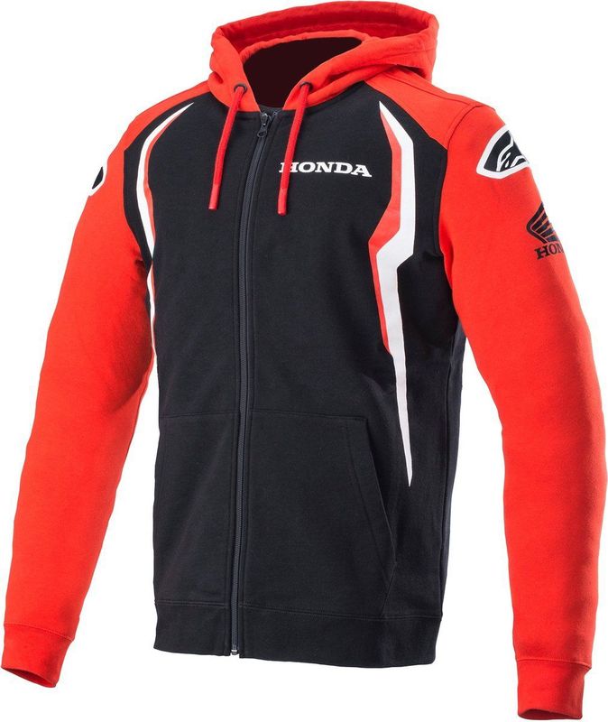 Alpinestars - Honda Zip Hoodie - Rood Zwart - Jas