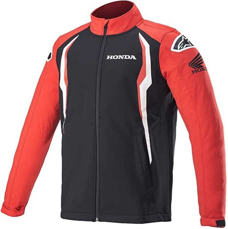Alpinestars - Co-branded Softshell Jas - Zwart - Polyester - Met Honda-logo's