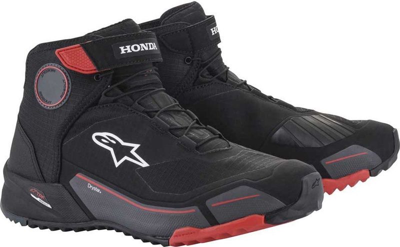 Alpinestars Honda Cr-X Drystar Riding Shoes Black Red Gray Laars