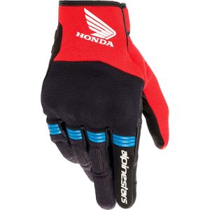 Alpinestars Copper Honda, handschoenen, zwart/rood/blauw, M