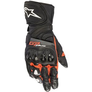 Alpinestars GP Plus R V2, handschoenen, Zwart/Neon-Rood/Grijs/Wit, M