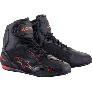 Alpinestars Faster 3, schoenen Drystar, Zwart/Neon-Rood, 8 US