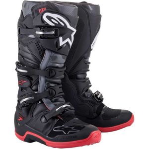 Alpinestars Tech 7 Black Cool Gray Red - Maat 12 - Laars