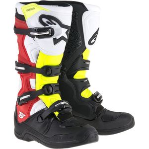 ALPINESTARS Tech 5 Laarzen - Black / Fluo Red / Fluo Yellow - Heren - EU 44.5