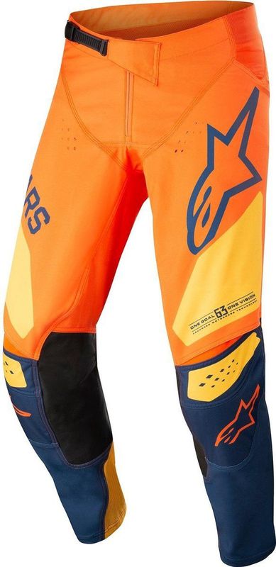 Alpinestars - Techstar Factory - Broek - Oranje Donkerblauw Warmgeel
