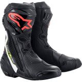 Alpinestars Supertech R, laarzen, Zwart/Wit/Neon-Rood/Neon-Geel, 40 EU