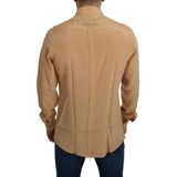 Dolce & Gabbana Heren Geel 100% Zijden GOUD Top Slank Shirt