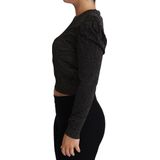 Dolce & Gabbana - Crewneck Cropped Sweater - Zwart - Viscose