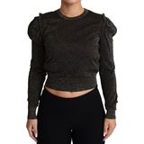 Dolce & Gabbana - Crewneck Cropped Sweater - Zwart - Viscose