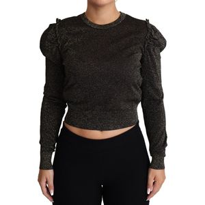 Dolce & Gabbana - Crewneck Cropped Sweater - Zwart - Viscose