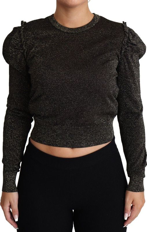 Dolce & Gabbana - Crewneck Cropped Sweater - Zwart - Viscose