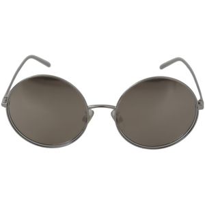 Dolce & Gabbana verzilverde ronde grijze le nses dames zonnebril | Sunglasses
