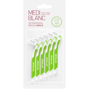 MEDIBLANC - Interdental Pick-brush Angle - Interdentale Borsteltjes - Groen - 6 Stuks