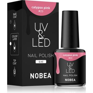 NOBEA UV & LED Nail Polish Gel Nagellak voor UV/LED Lamp glossy Tint Calypso pink #23 6 ml