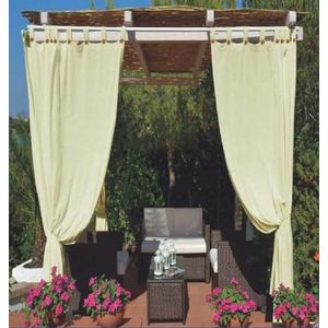 Megashopitalia Luifel voor paviljoen, pergola veranda, waterdicht, vuilafstotend, harsgecoat, waterafstotend, 140 x 270 cm (crème)