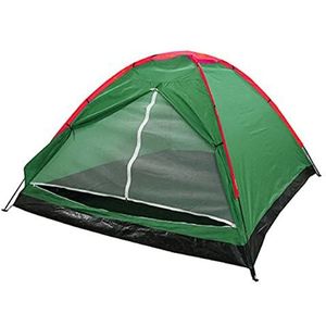 Campingtent voor 3-4 personen met muggennet, eenvoudige montage, waterdicht, voor kamperen, reizen, wandelen, trekking, vissen, kamperen (groen)