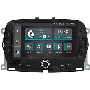 Op maat gemaakte autoradio voor Fiat 500 2018 Android GPS Bluetooth WiFi Dab USB Full HD Touchscreen Display 7"" Easyconnect