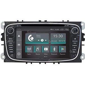 JF-137FMA-XDAB Autoradio Custom Fit voor Ford Zwart Android GPS Bluetooth WiFi DAB USB Full HD Touchscreen Display 7