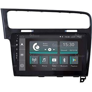 Custom Fit autoradio voor Volkswagen Golf 7 Zwart Android GPS Bluetooth WiFi Dab USB Full HD Touchscreen 10 inch