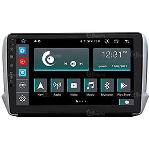 Aangepaste Auto Radio voor Peugeot 2008 208 Android GPS Bluetooth WiFi USB Dab+ Touchscreen 10"" 8core Carplay AndroidAuto