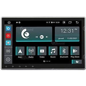 Universeel autoradio 1DIN Android GPS Bluetooth WiFi Dab USB Full HD Touchscreen Display 10.1"" Easyconnect Processor 8core Stembediening