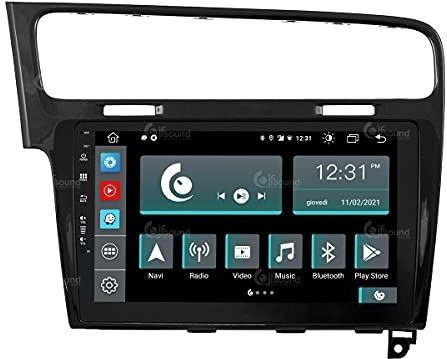 Specifieke autoradio voor Volkswagen Golf 7 zwart Android GPS Bluetooth WiFi USB DAB+ Touchscreen 10"" 8core Carplay AndroidAuto