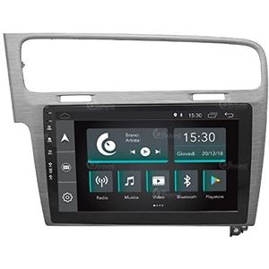Specifieke autoradio voor Volkswagen Golf 7 satijn grijs Android GPS Bluetooth WiFi USB DAB+ Touchscreen 10"" 4core Carplay AndroidAuto