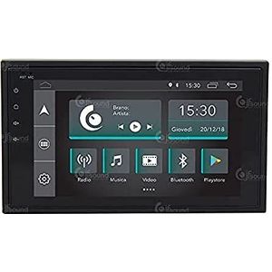 Universele auto-radio, Slim 2 Din Android GPS, Bluetooth, WiFi, USB, Full HD, touchscreen, display, 6,2 inch, Easyconnect