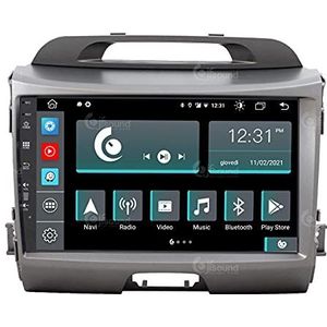 Auto-radio op meting voor Kia Sportage Android GPS, Bluetooth, WiFi, USB, Full HD, touchscreen, display 9 inch, Easyconnect processor 8 Core spraakbesturing