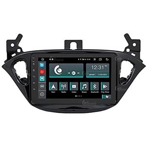 Jf Sound Car Audio System JF-038OC-X9C aangepaste auto-radio voor Opel Corsa E Android GPS Bluetooth WiFi USB Dab+ Touchscreen 8 inch 8 core Carplay Android Auto, zwart