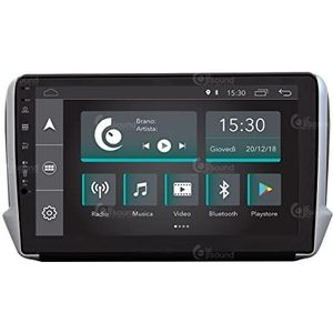 Auto-radio, perfect passend voor Peugeot 2008 208 Android GPS Bluetooth WiFi USB Dab+ touchscreen 10 inch 4Core Carplay Android auto